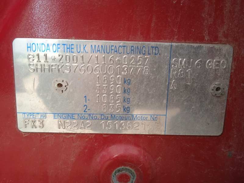 honda civic berlina 5 (fk) del año 2006