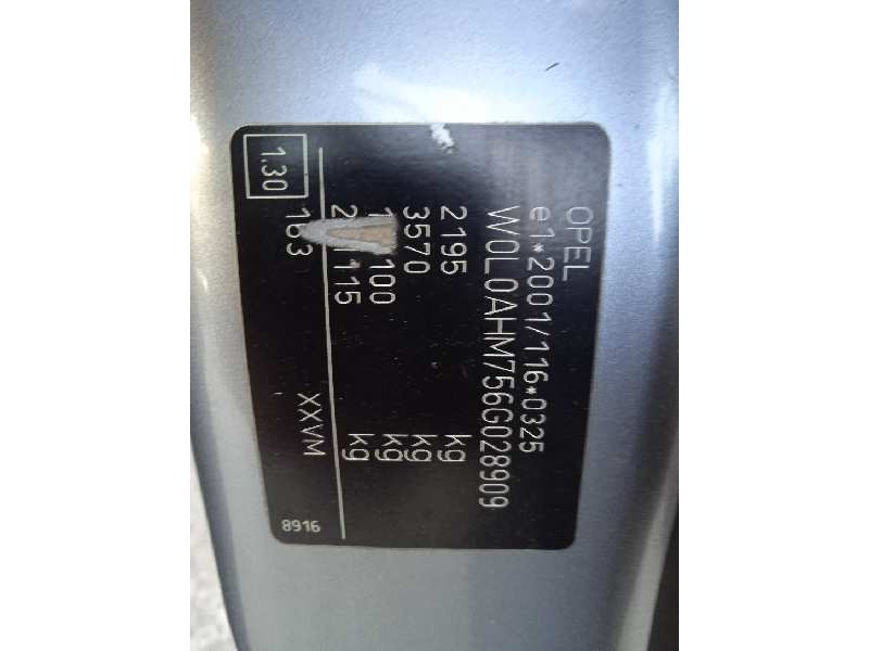 opel zafira b del año 2006