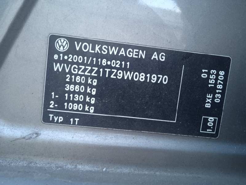 volkswagen touran (1t2) del año 2009