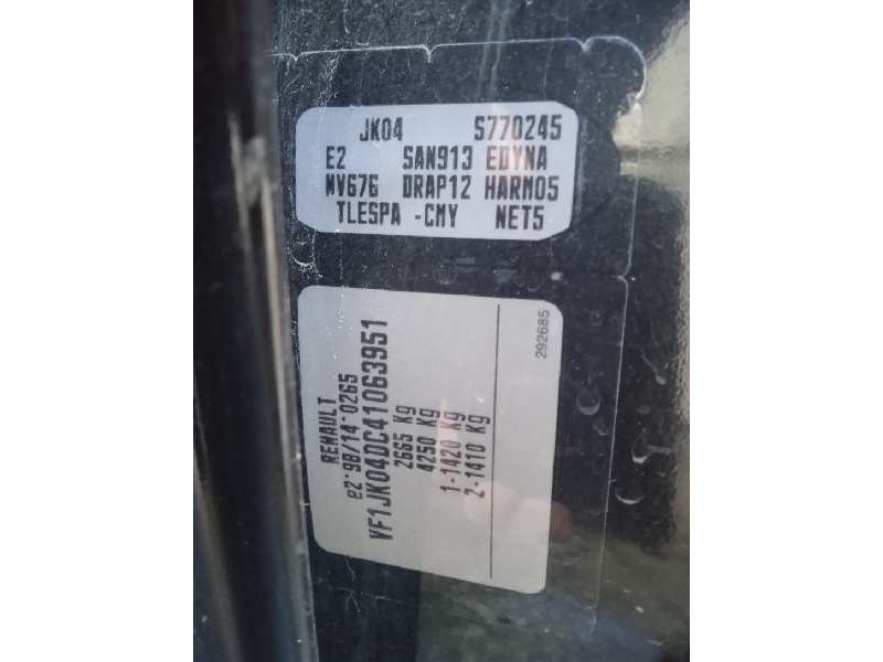 renault espace iv (jk0) del año 2009