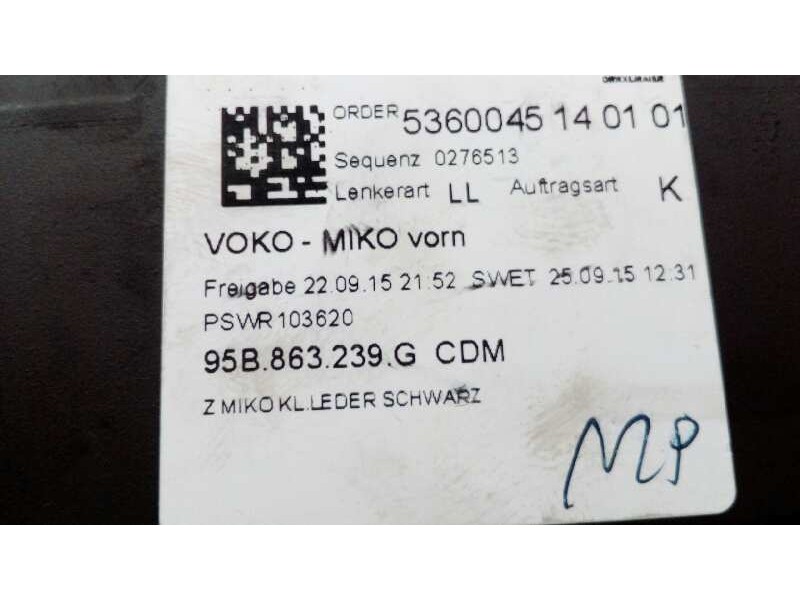 Recambio de bandeja posavasos central para porsche macan (typ ) s diesel referencia OEM IAM 95B863239G  