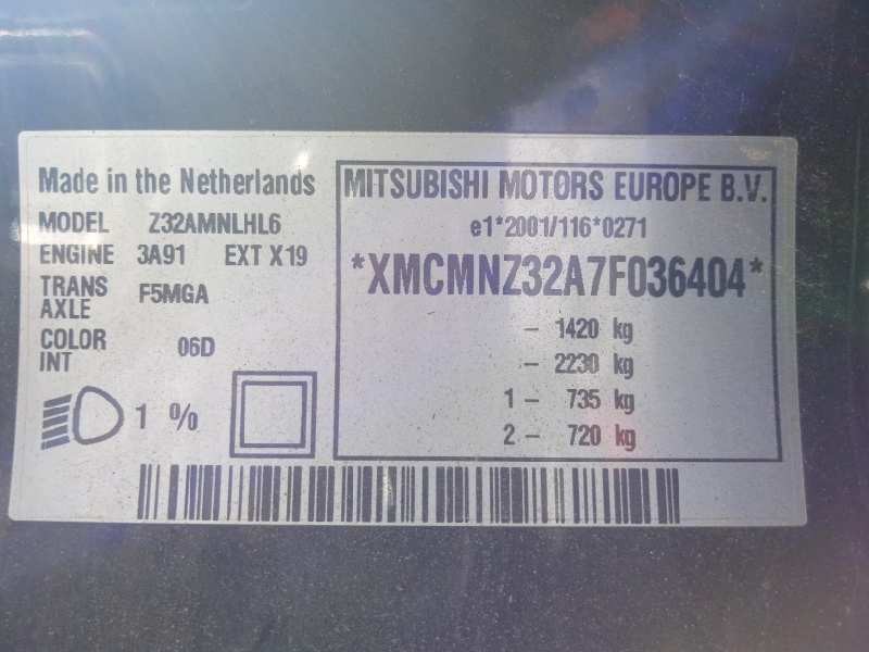 mitsubishi colt berlina 3 (cz) del año 2007