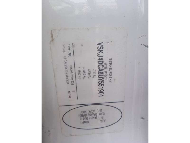 nissan primastar (x83) del año 2003