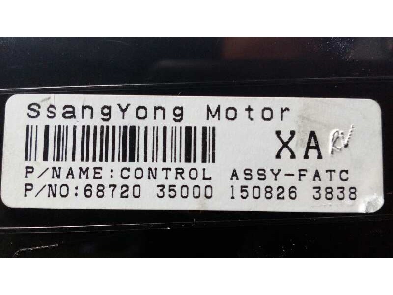 Recambio de mando climatizador para ssangyong tivoli 1.6 turbodiesel cat referencia OEM IAM 6872035000  