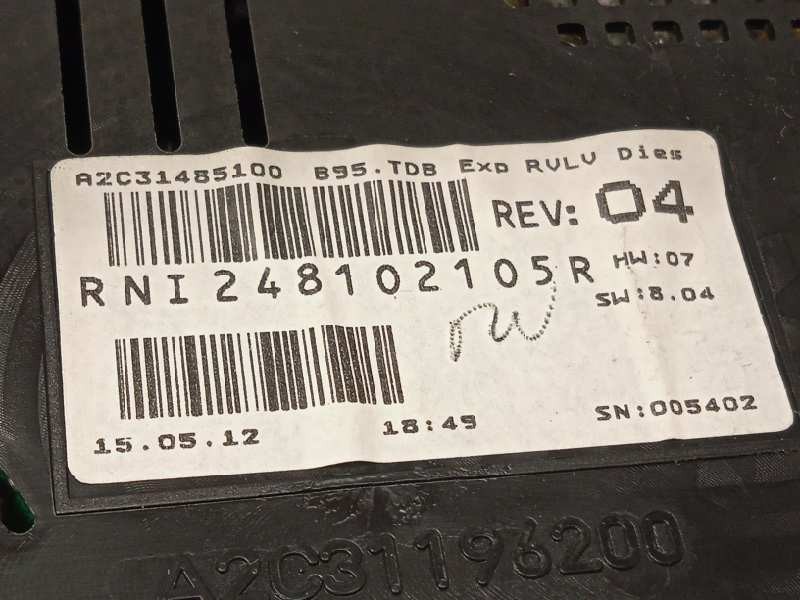 Recambio de cuadro instrumentos para renault megane iii berlina 5 p authentique referencia OEM IAM 248102105R  