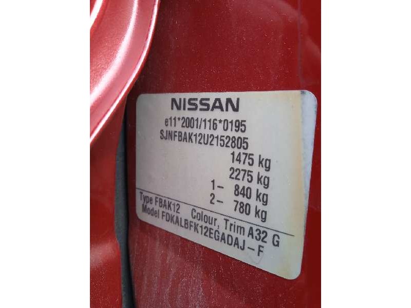 nissan micra (k12e) del año 2006