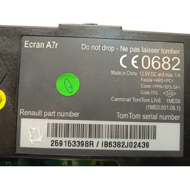 Recambio de pantalla multifuncion para renault laguna coupe monaco gp referencia OEM IAM 259153398R  