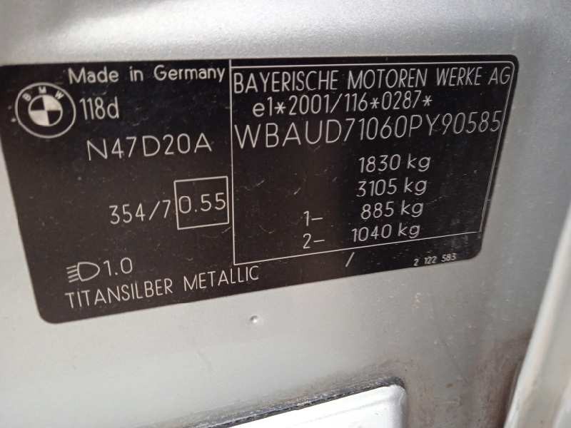 bmw serie 1 berlina (e81/e87) del año 2007