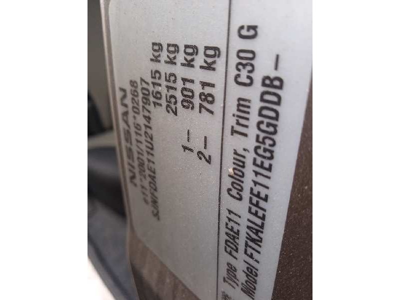 nissan note (e11e) del año 2012