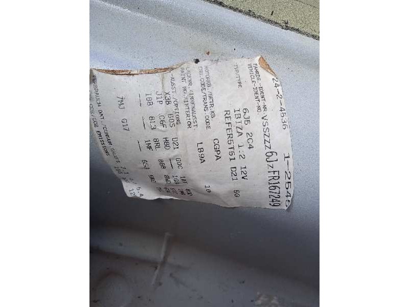 seat ibiza (6j5) del año 2015