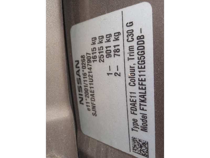 nissan note (e11e) del año 2012