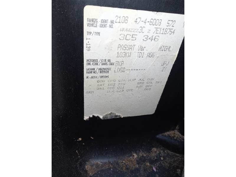 volkswagen passat variant (3c5) del año 2006