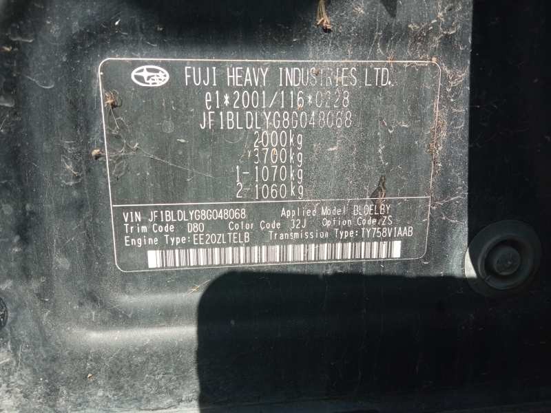 subaru legacy familiar/outback b13 (bp) del año 2009