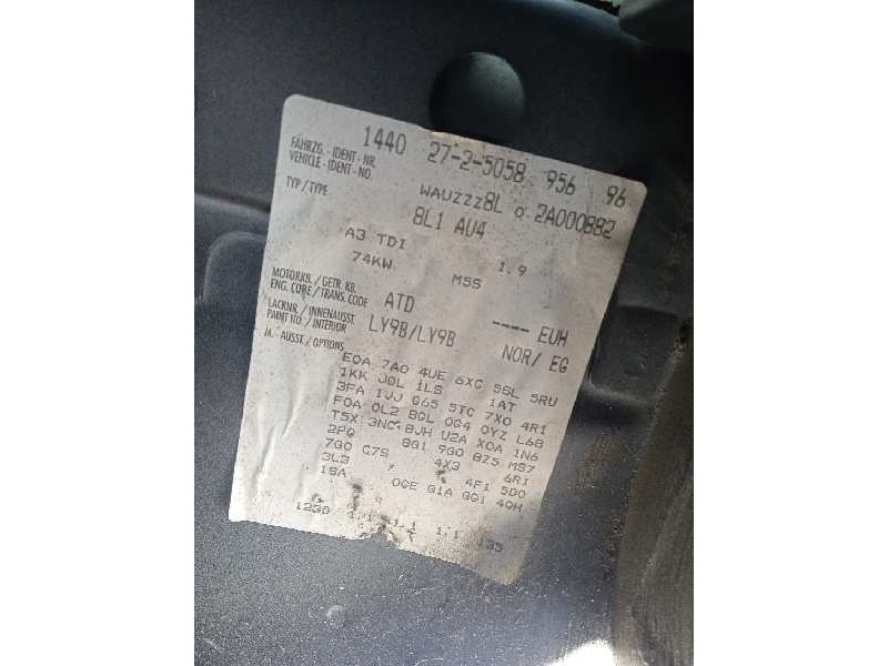 audi a3 (8l) del año 2001