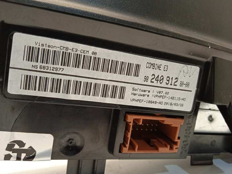 Recambio de cuadro instrumentos para citroën c4 cactus shine referencia OEM IAM 9824091280  