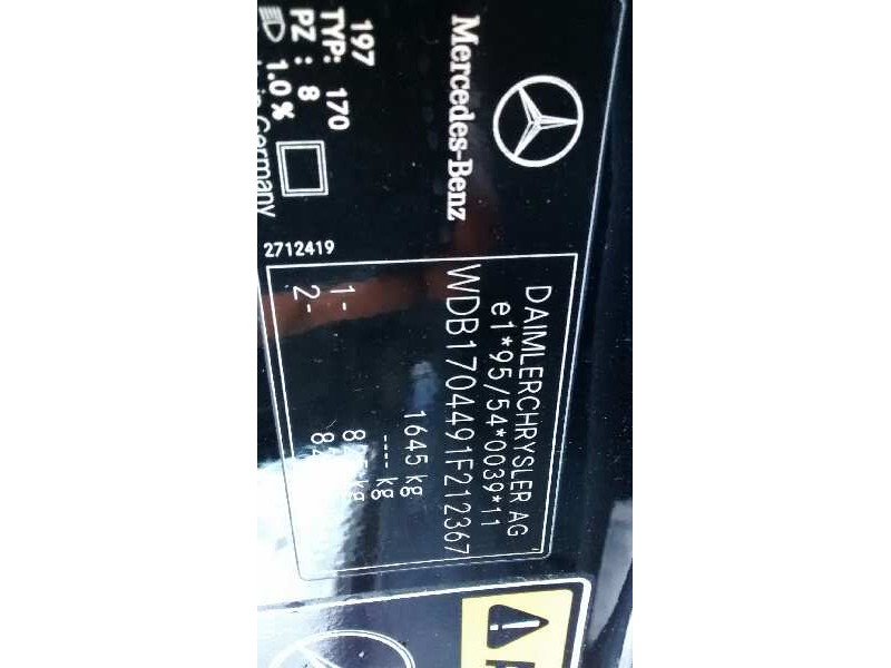 mercedes-benz clase slk (w170) roadster del año 2001