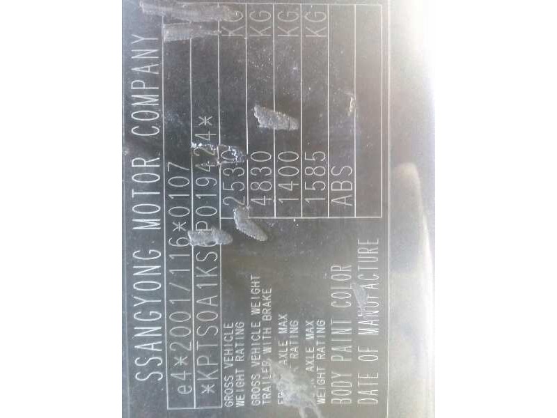 ssangyong kyron del año 2006