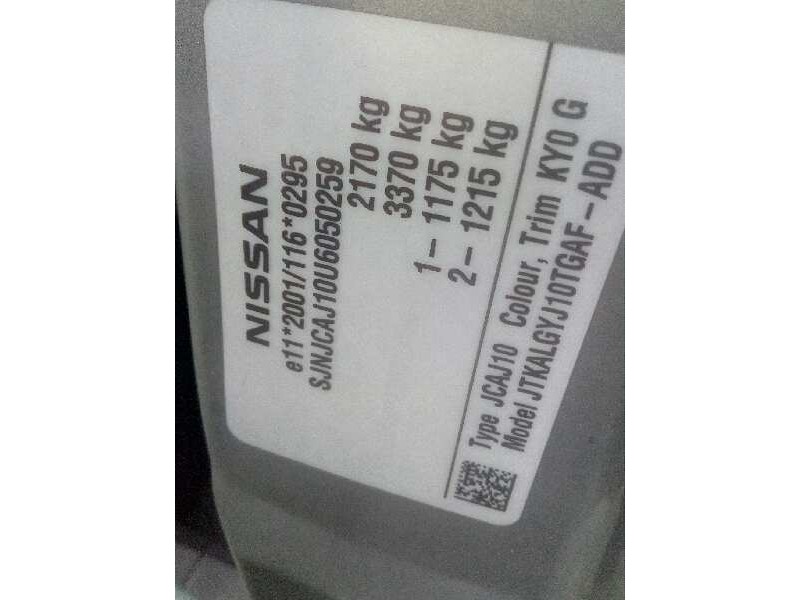 nissan qashqai+2 (jj10) del año 2009