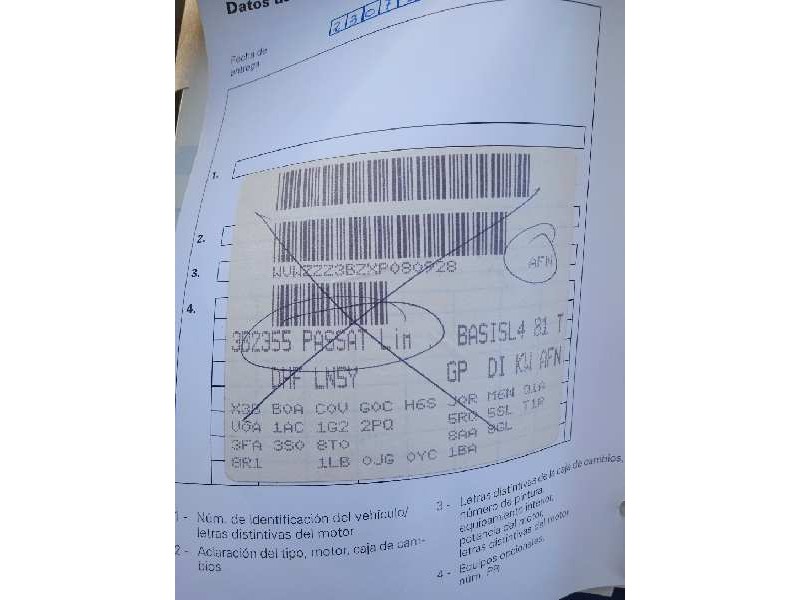 volkswagen golf iv berlina (1j1) del año 2000