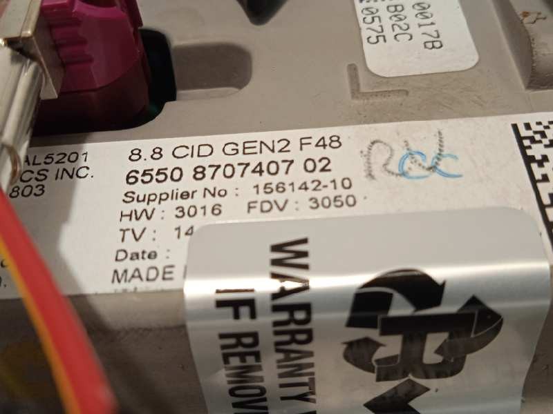 Recambio de pantalla multifuncion para bmw serie x1 (f48) sdrive18d referencia OEM IAM 65508707407  8707407