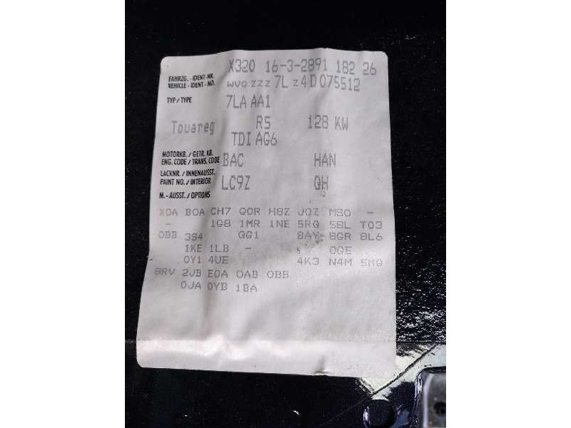 volkswagen touareg (7la) del año 2004