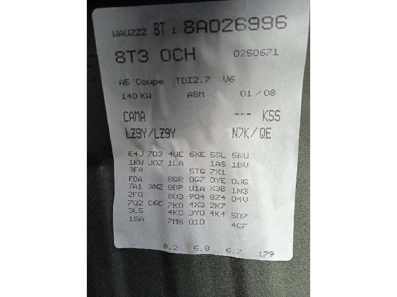 audi a5 coupe (8t) del año 2008