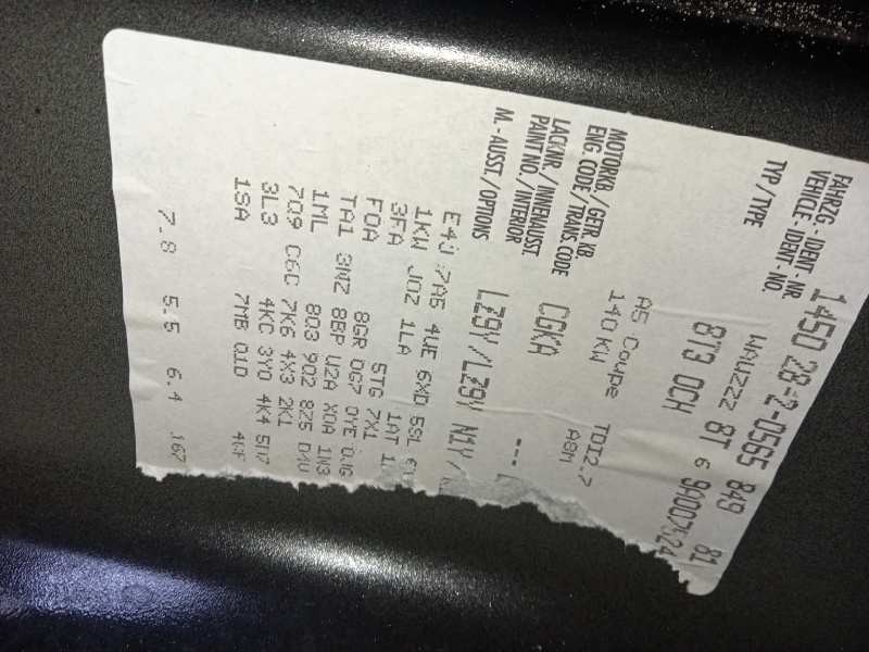 audi a5 coupe (8t) del año 2008