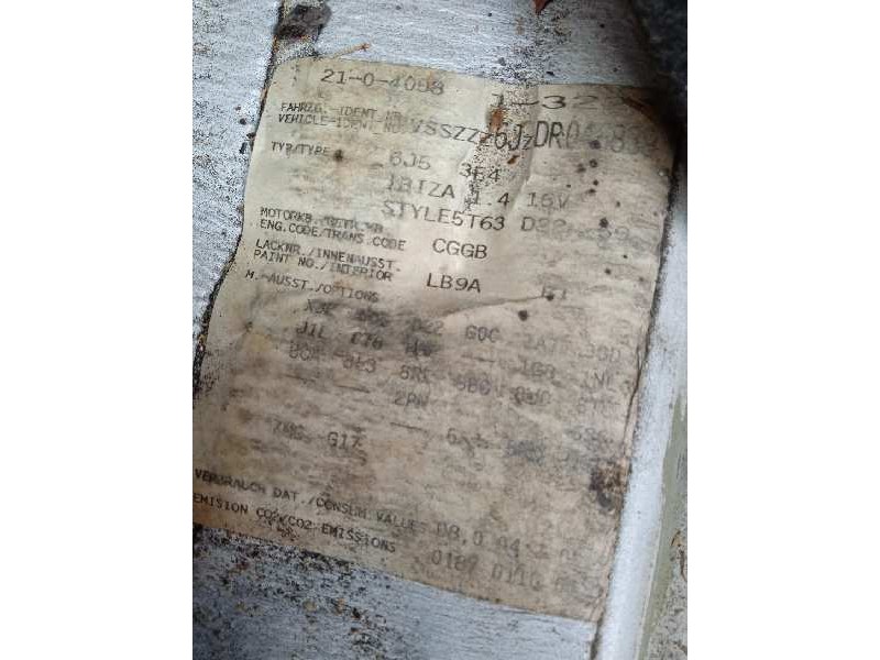 seat ibiza sc (6j1) del año 2012