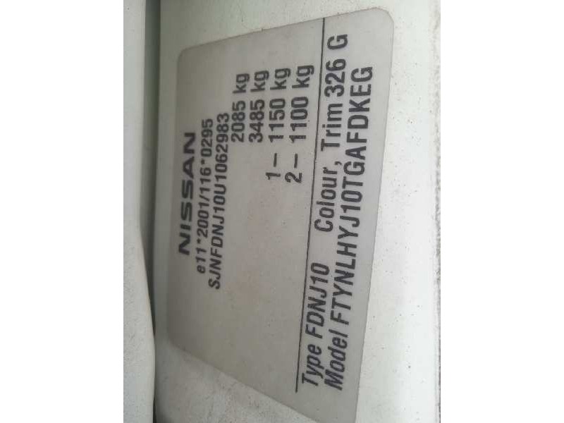 nissan qashqai (j10) del año 2007