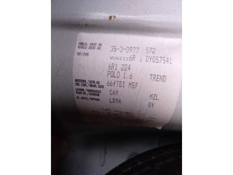 volkswagen polo (6r1) del año 2013