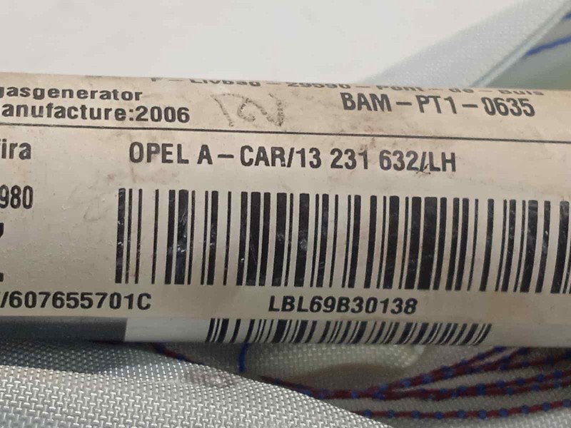 Recambio de airbag cortina delantero izquierdo para opel zafira b cosmo referencia OEM IAM 13231632  