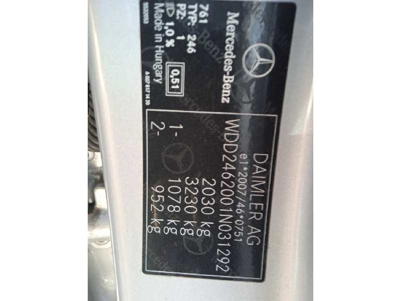 mercedes-benz clase b (w246) del año 2013