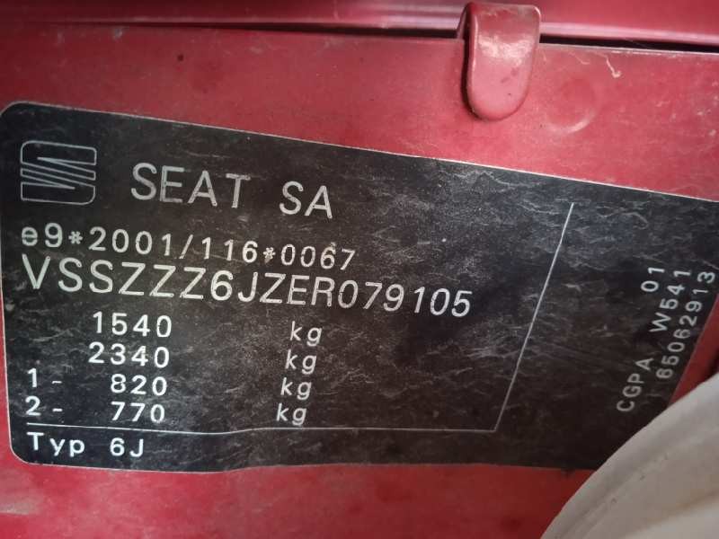 seat ibiza (6j5) del año 2014