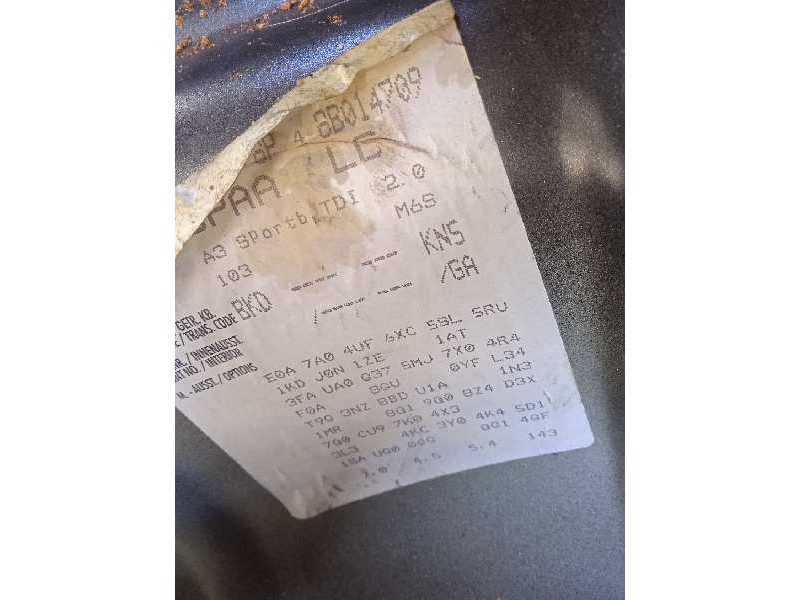 audi a3 sportback (8p) del año 2008