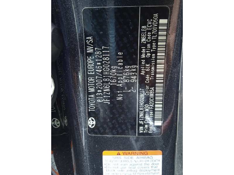 toyota gt 86 del año 2016