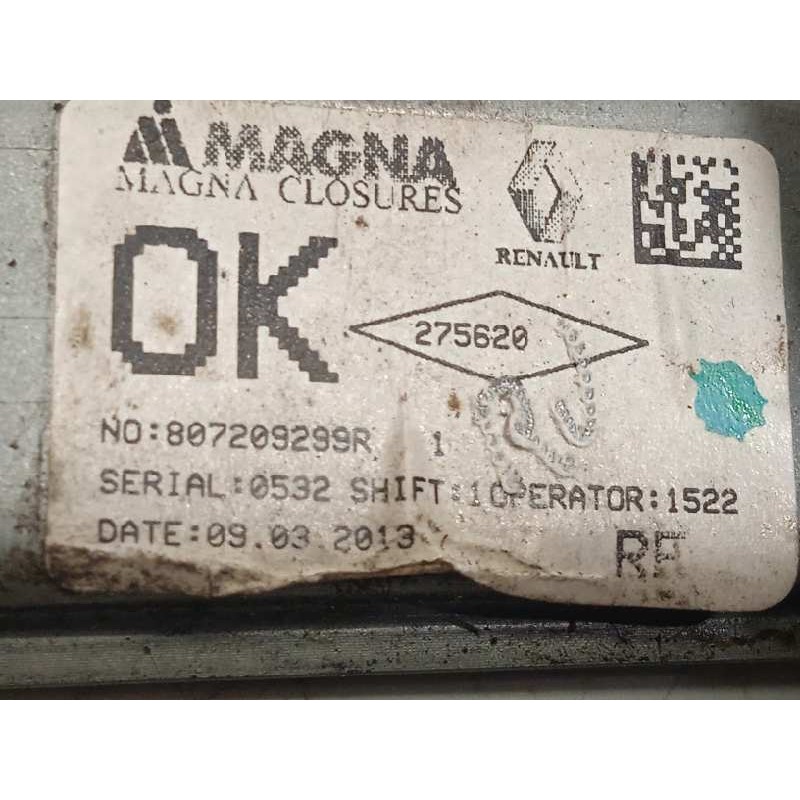 Recambio de elevalunas delantero derecho para dacia logan ii ambiance referencia OEM IAM 807209299R  