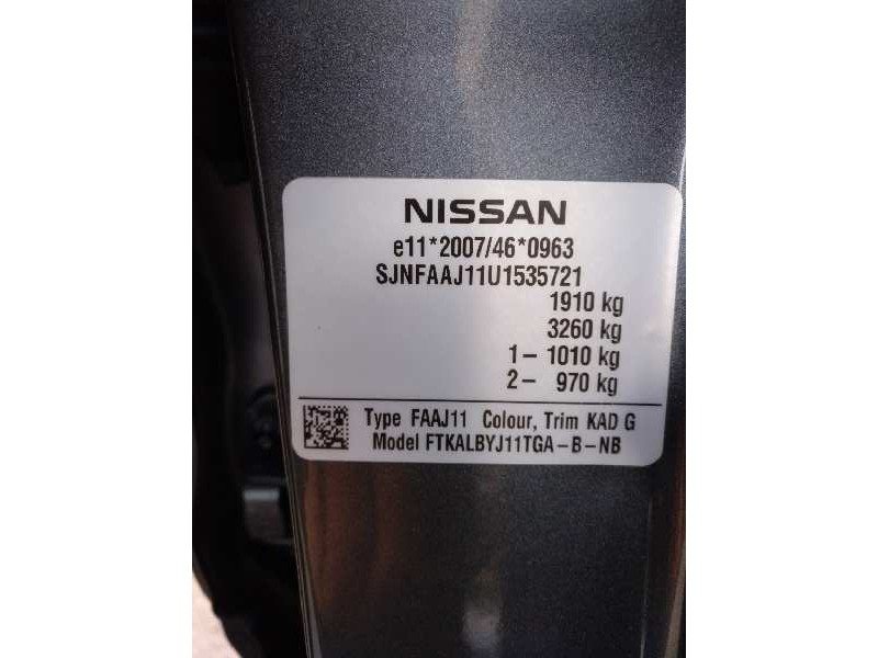 nissan qashqai (j11) del año 2015