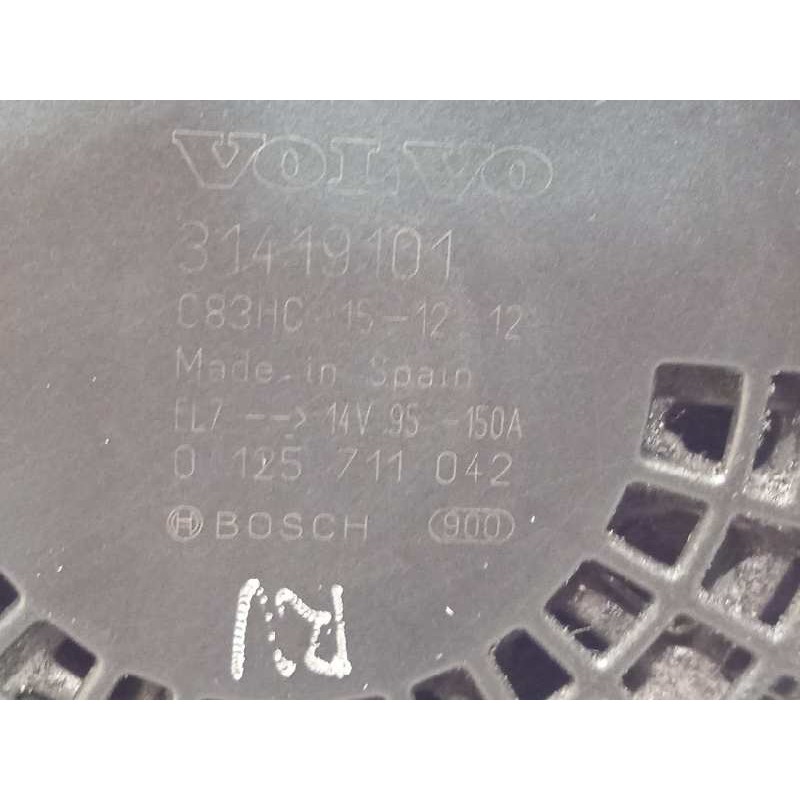 Recambio de alternador para volvo v60 kombi 2.0 diesel cat referencia OEM IAM 31419101  0125711042