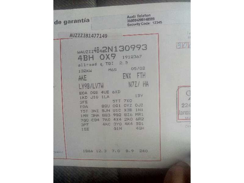 audi allroad quattro (4b5) del año 2002