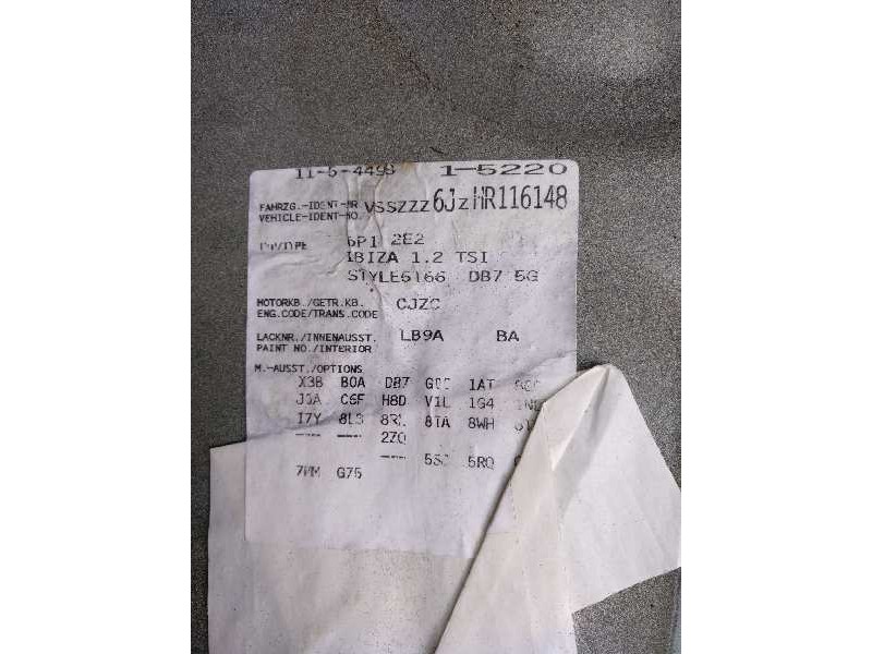 seat ibiza (6j5) del año 2017