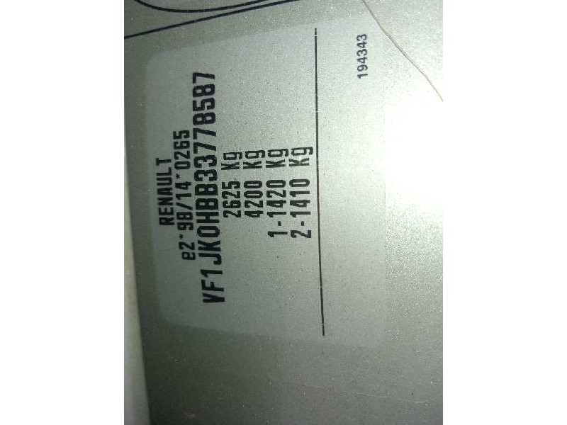 renault espace iv (jk0) del año 2005