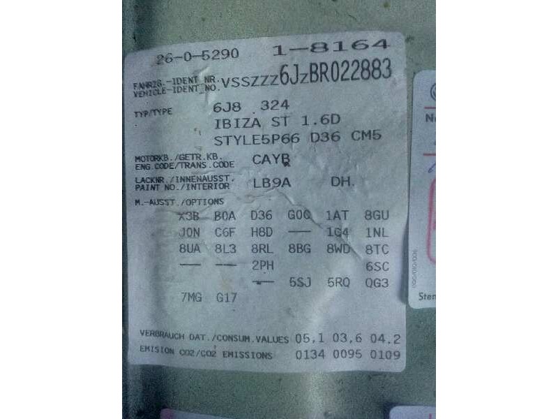 seat ibiza st (6j8) del año 2010