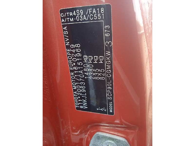 toyota yaris (ksp9/scp9/nlp9) del año 2007