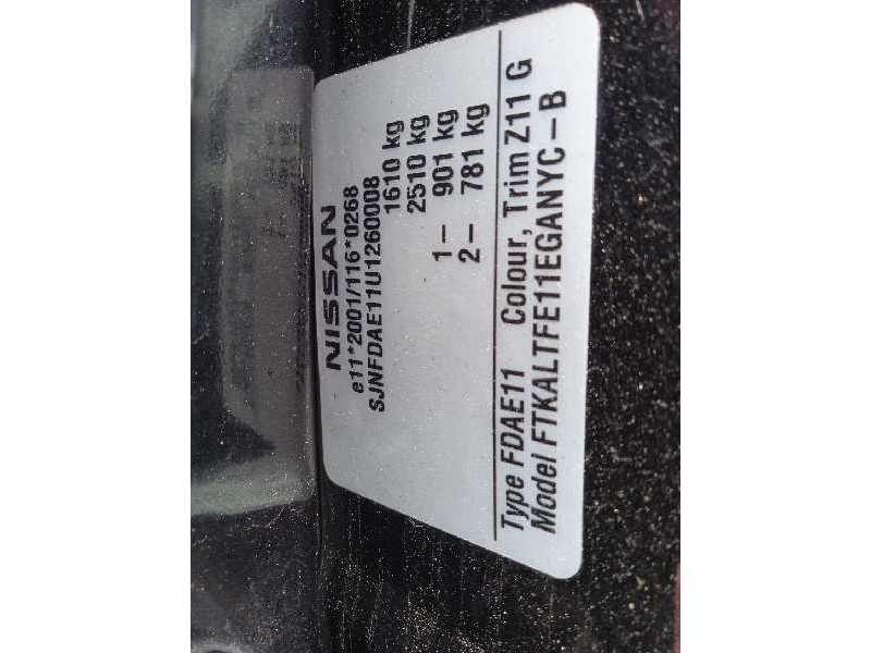 nissan note (e11e) del año 2008