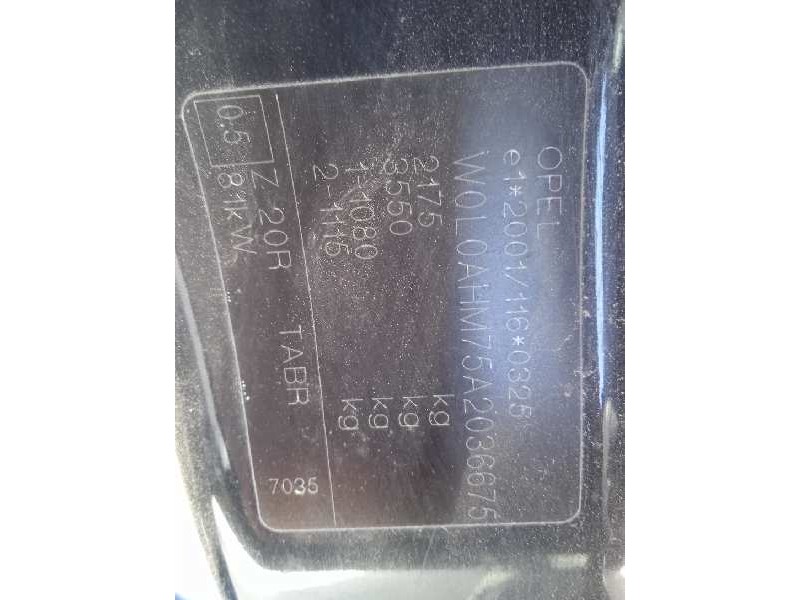 opel zafira b del año 2009