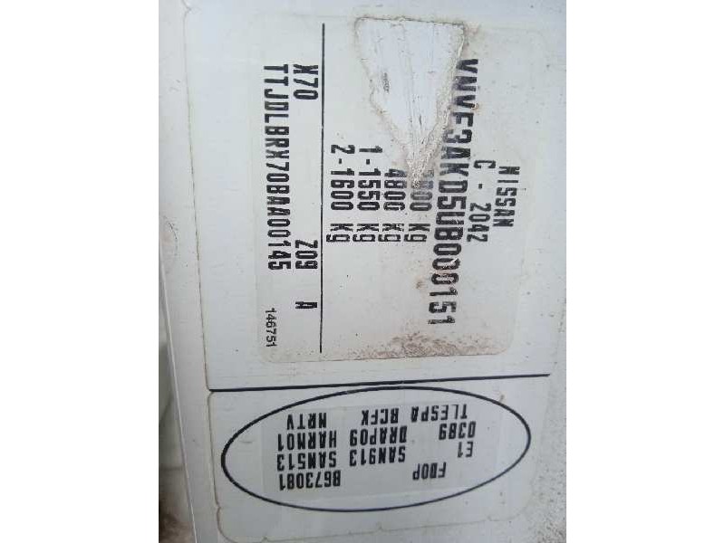 nissan interstar (x70) del año 2004