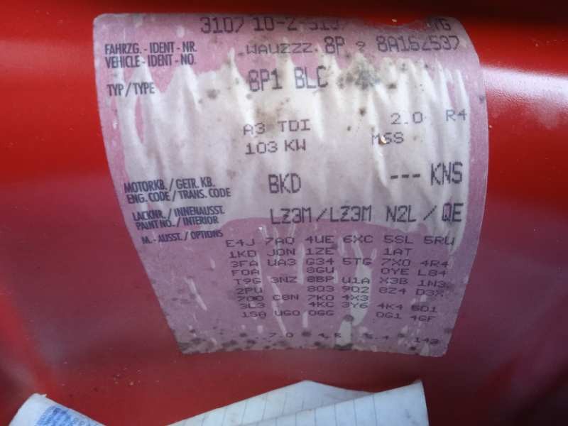 audi a3 (8p) del año 2008