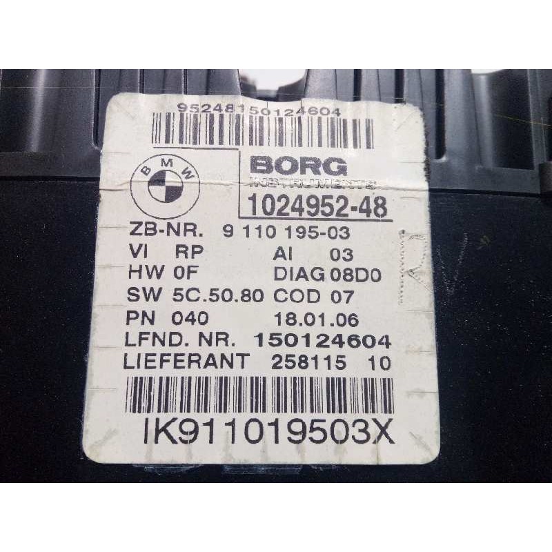 Recambio de cuadro instrumentos para bmw serie 1 berlina (e81/e87) 120d referencia OEM IAM 9110195  62109110195