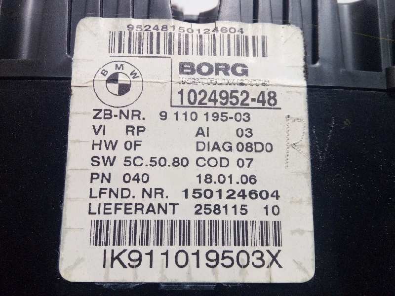 Recambio de cuadro instrumentos para bmw serie 1 berlina (e81/e87) 120d referencia OEM IAM 9110195  62109110195