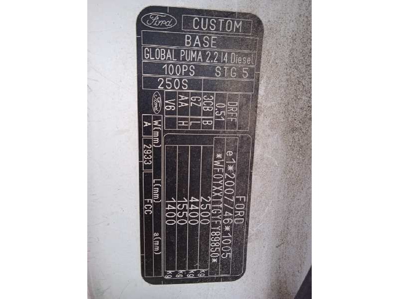 ford transit custom kombi del año 2016